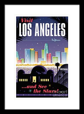 Los Angeles Skyline Framed Prints
