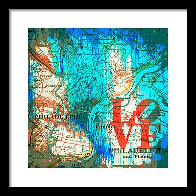 Phila Mixed Media Framed Prints