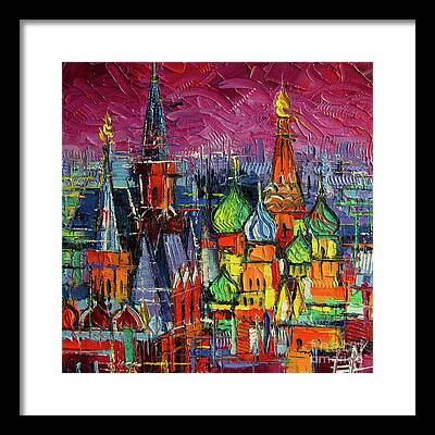 Moscow Skyline Framed Prints