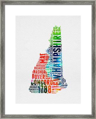 hampshire watercolor word map