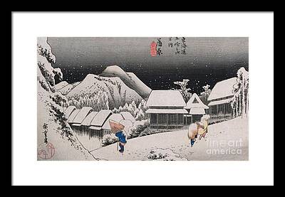 Snow Covered Village Framed Prints