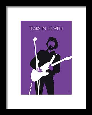 Eric Clapton Tears In Heaven Song Lyric Vintage Quote Print - Red Heart  Print