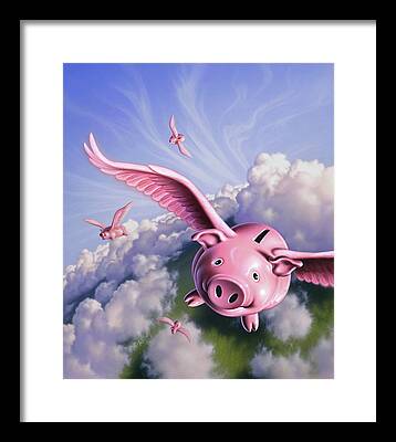 Flying Pig Framed Prints