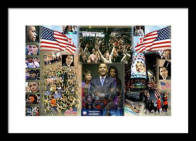 Malia Obama Digital Art Framed Prints