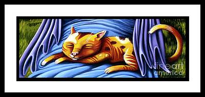 Sleeping Cat Framed Prints