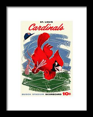 St. Louis Cardinals Vintage 1954 Scorecard Kids T-Shirt by Big 88 Artworks  - Pixels