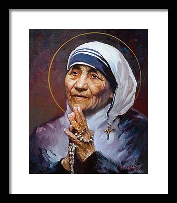 Mother Teresa Of Calcutta Framed Prints