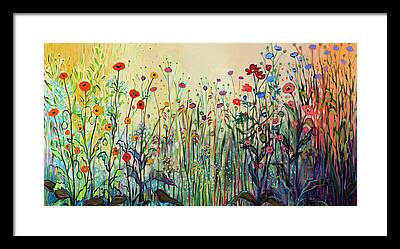 Floral Landscape Framed Prints