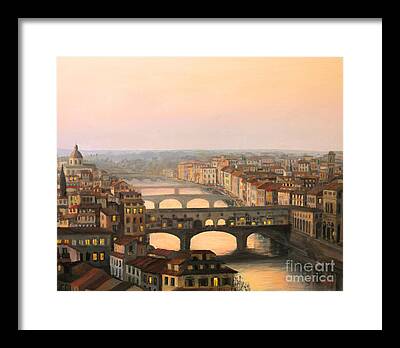 Arno River Framed Prints