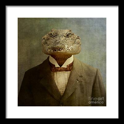 Crocodile Framed Prints