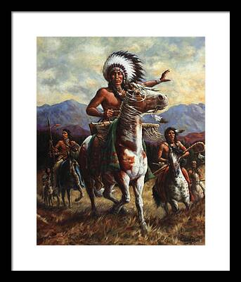 Indian Horse Paintings Framed Prints