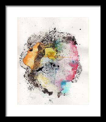 Abstract Ink Paintings in Color Framed Art Prints