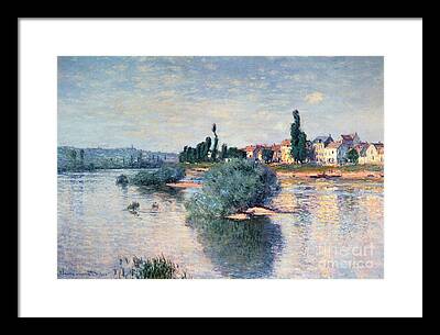 Impressionism Impressionist Landscape Tree River Water Reflection Bank The Framed Prints
