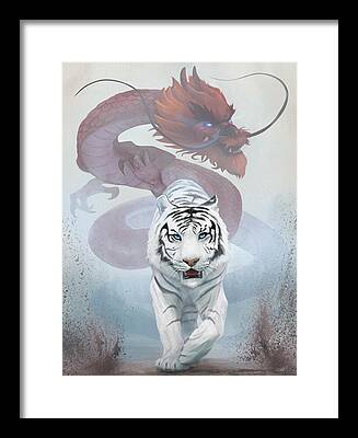 Asian Tiger Framed Prints