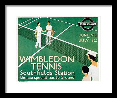 Wimbledon Tennis Mixed Media Framed Prints