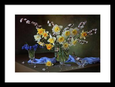 Still Life With Daffodils Framed Prints