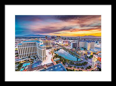 Las Vegas Boulevard Framed Prints