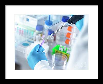 Pipetting Framed Prints