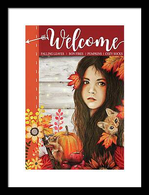 Autumn Season Mixed Media Framed Prints