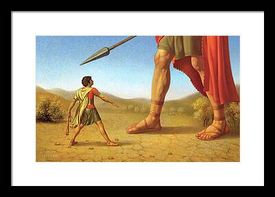 David And Goliath Framed Prints