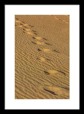 Footprints In The Sand Framed Prints