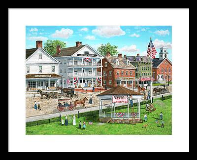 Carriage July 4th Framed Prints