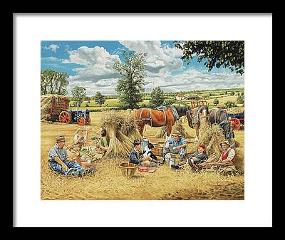 Harvest Time Paintings Framed Prints