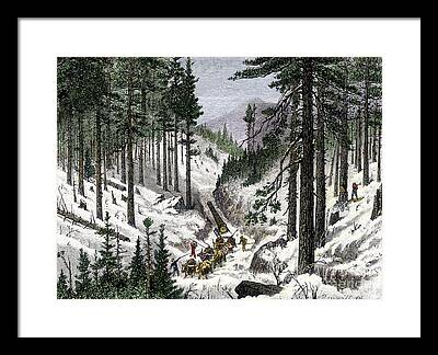 New Hampshire Logging Framed Prints