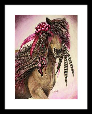 Magenta Horse Framed Prints
