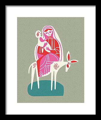 Female Donkey Framed Prints