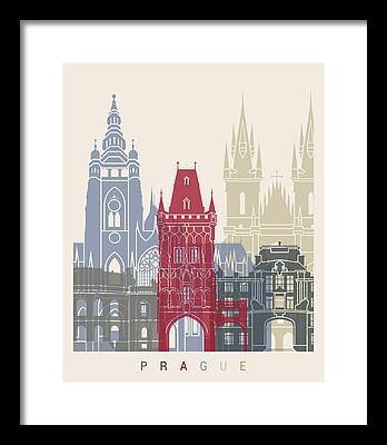 Prague Drawings Framed Prints
