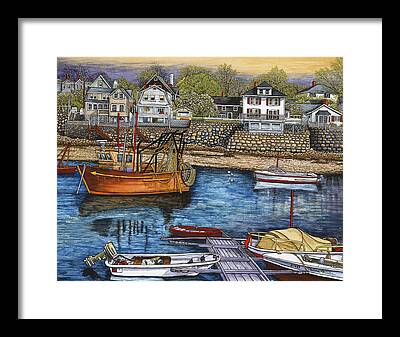 Winter In Maine Mixed Media Framed Prints