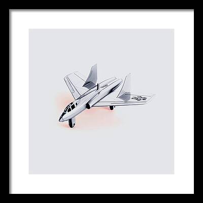 Fighter Jet Drawings Framed Prints
