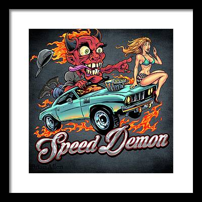 Speed Demon Framed Prints