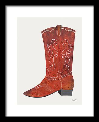 Black Boots Paintings Framed Prints