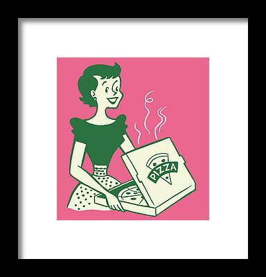 Old Fashioned Style Pizza Box Metal Print
