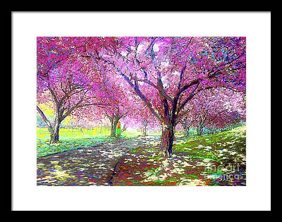 Beautiful Cherry Pink Color Framed Prints