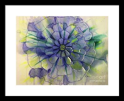 Abstracted Coneflowers Mixed Media Framed Prints
