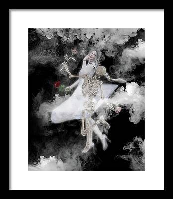 Dance Ballet Roses Digital Art Framed Prints