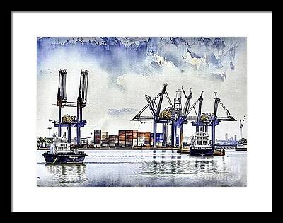 Loading Ship Framed Prints