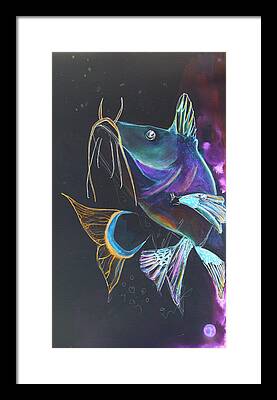 Channel Catfish Mixed Media Framed Prints