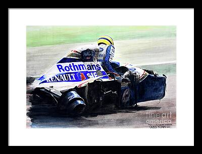 Ayrton Senna Paintings Framed Prints