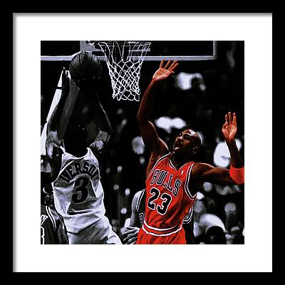 Selective Coloring Mutombo Framed Prints