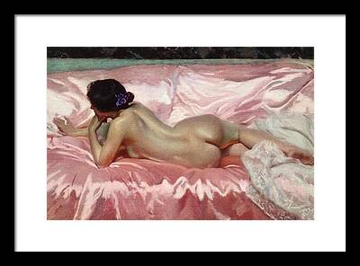 Roped Reclining Nude Framed Prints