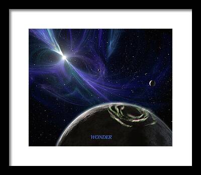 Pulsar Planets Mixed Media Framed Prints