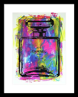 Chanel No. 5 in Green and Pink by Coco Chanel Vintage Poster & Canvas Prints  - Vintage Printz