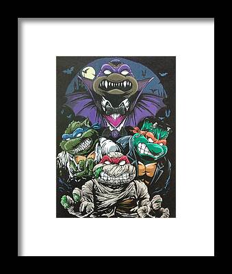 TMNT Universal Monsters Kids T-Shirt by David Stephenson - Pixels