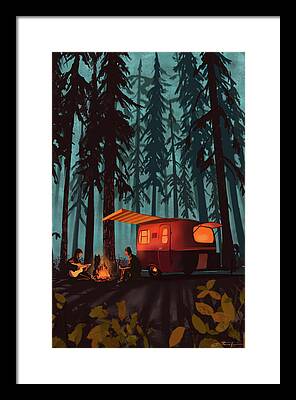 Camping Framed Prints