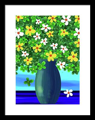 Yellow Flower Scent Framed Prints
