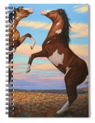 Stallions Fighting Spiral Notebooks
